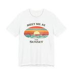 MEET ME AT THE SUNSET T - SHIRT - VINTAGE BEACH GRAPHIC beach graphic tee Marequi Club