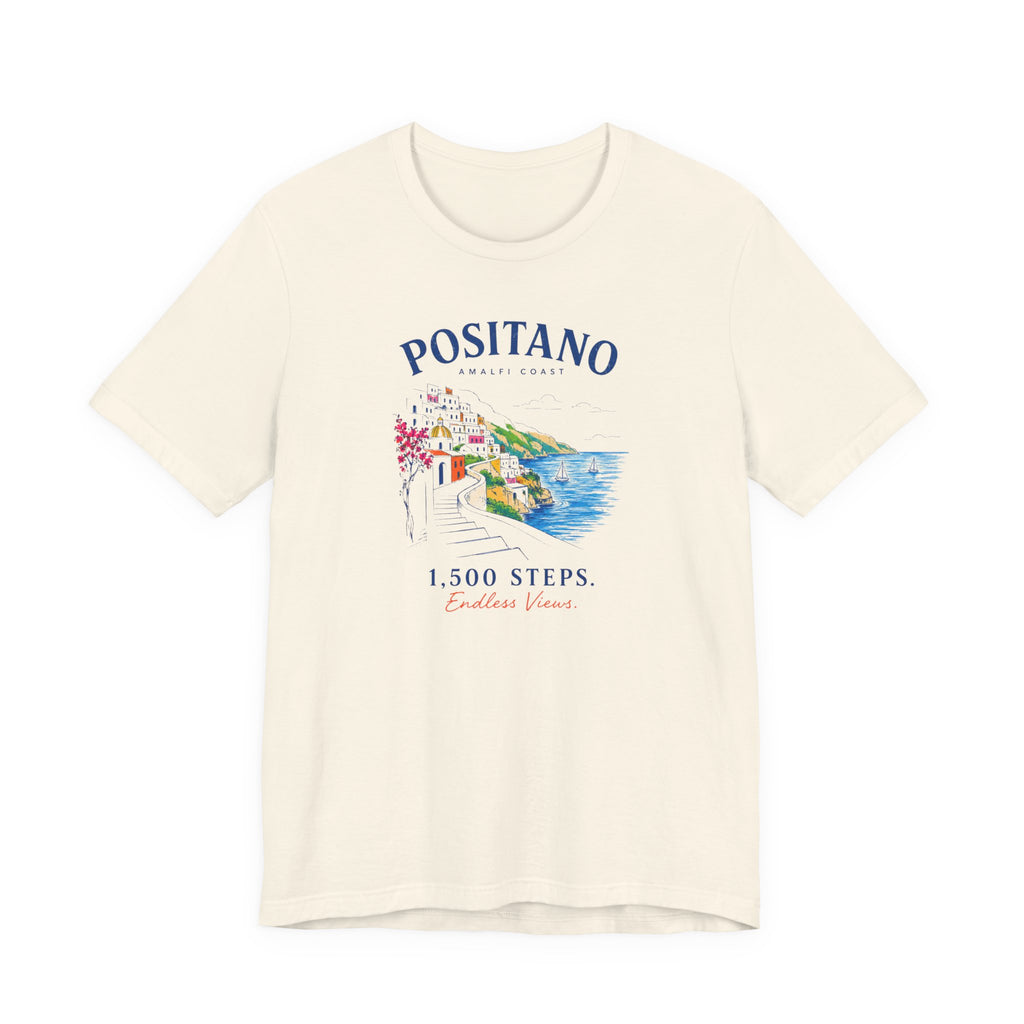 Positano 1,500 Steps T-Shirt Amalfi Coast Italy graphic tee Marequi Club