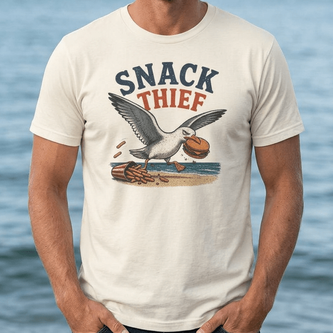 Snack Thief T-Shirt - Ocean Beach - Mare Qui Club