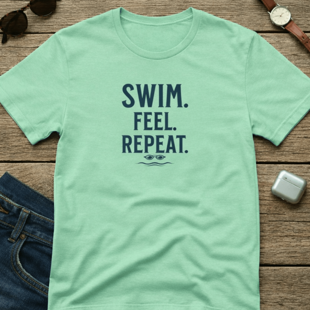 SWIM. FEEL. REPEAT. T-Shirt beach graphic tee Marequi Club