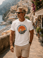 LAST FERRY TO POSITANO TEE - VINTAGE EURO SUMMER GRAPHIC T - SHIRT beach graphic tee Marequi Club