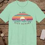 NO RUSH JUST SUNSET T - SHIRT - VINTAGE BEACH GRAPHIC - Mare Qui Club