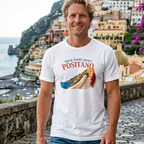 POSITANO: Those Stairs, Right? T-Shirt 🇮🇹 beach graphic tee Marequi Club