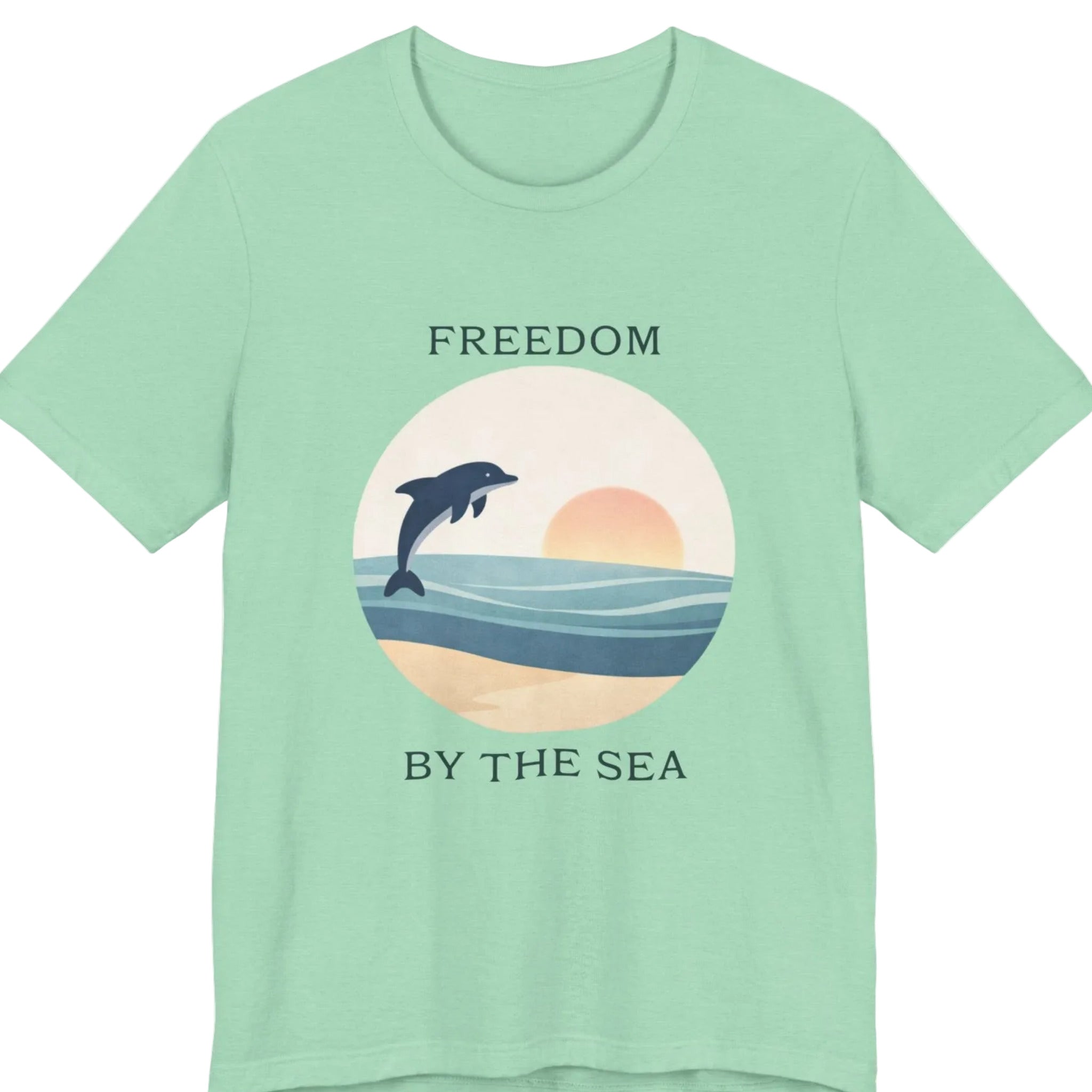 FREEDOM BY THE SEA BEACH T - SHIRT beach graphic tee Marequi Club
