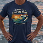 Let the sea slow you down T-shirt beach graphic tee Marequi Club