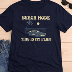 Beach Mode Plan Tee beach graphic tee Marequi Club