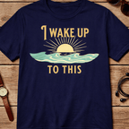 I wake up to this - NO RUSH SUNSET TEE beach graphic tee Marequi Club
