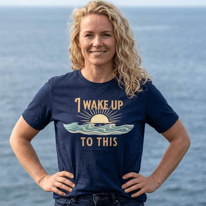 I wake up to this - NO RUSH SUNSET TEE - Mare Qui Club