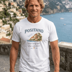 POSITANO: Your Body Left. Your Soul Didn't. T-Shirt beach graphic tee Marequi Club