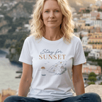 Stay for Sunset Vintage Amalfi Coast T-Shirt Amalfi Coast Italy graphic tee Marequi Club