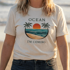 Ocean I’m Coming T-Shirt | Vintage Beach Graphic Tee beach graphic tee Marequi Club