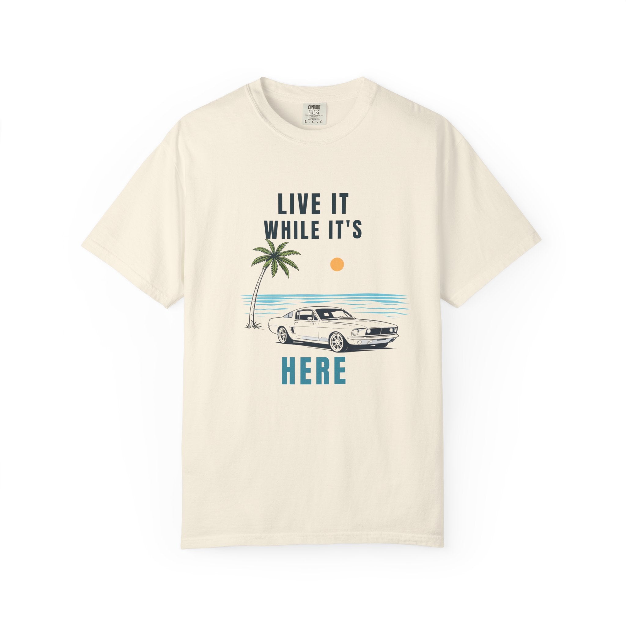 Live it while its here t-shirt ivory Mare Qui Club