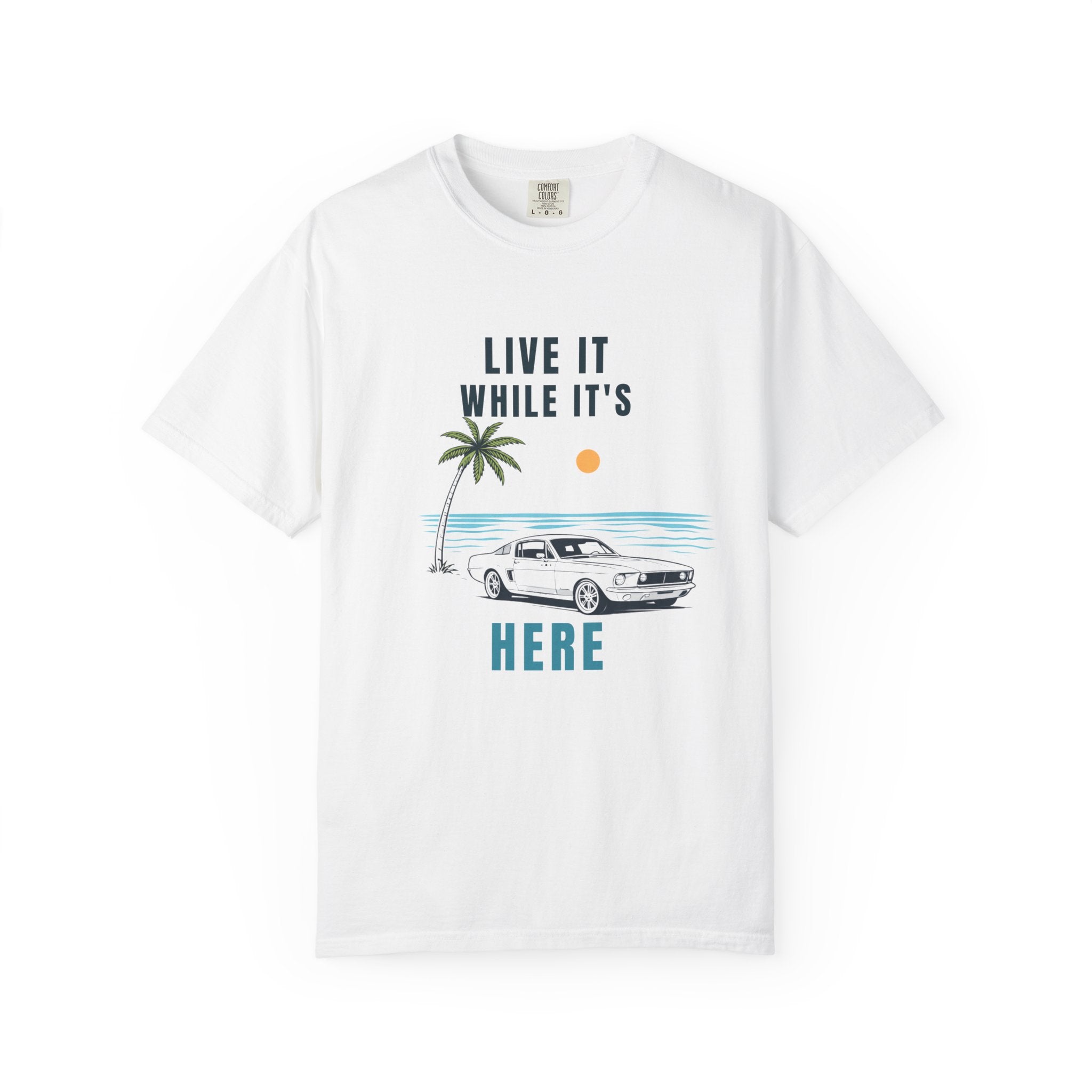 Live it while its here t-shirt ivory Mare Qui Club