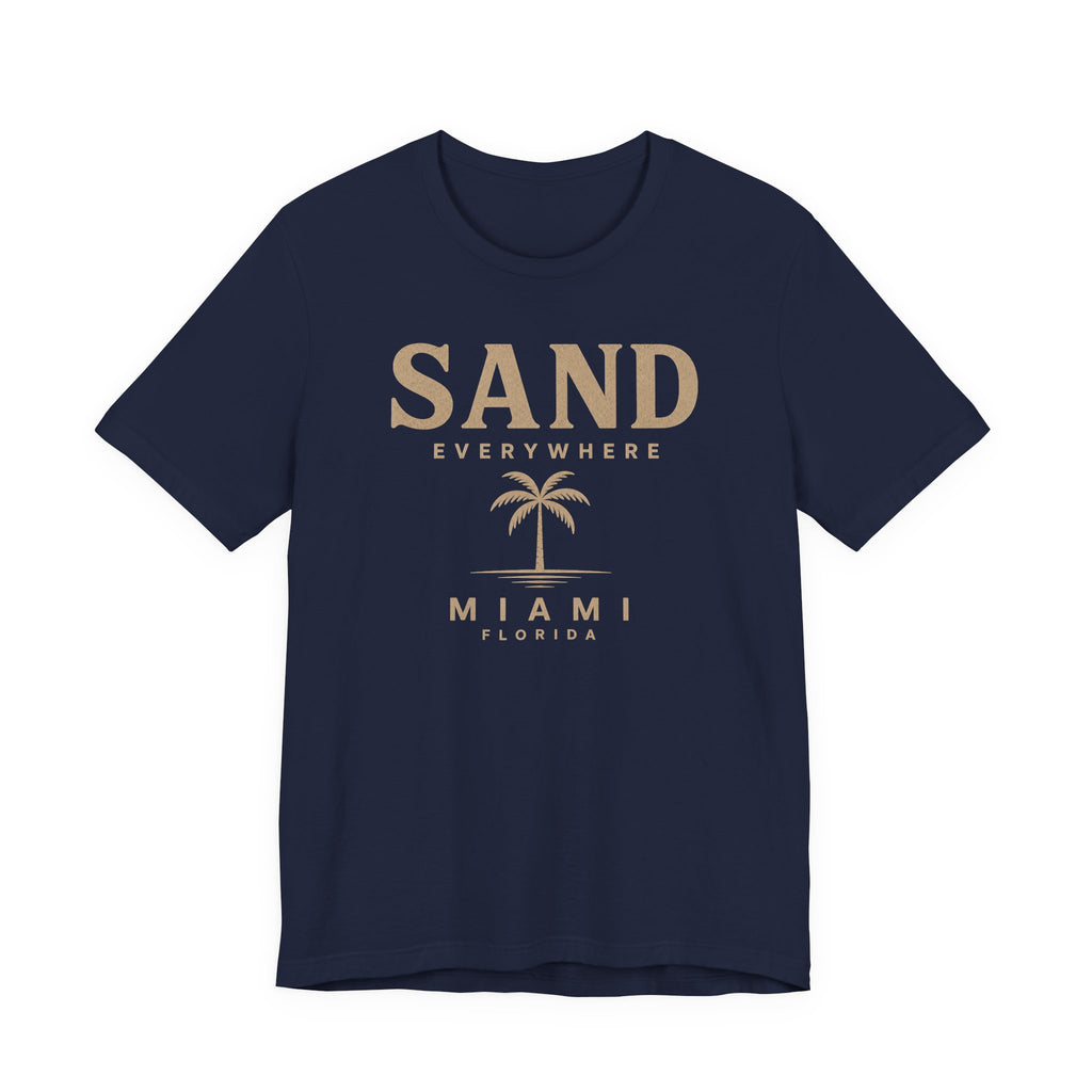 Miami 'Sand Everywhere' Palm T-Shirt beach graphic tee Marequi Club