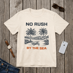 No Rush By The Sea Vintage Beach Graphic T-Shirt beach graphic tee Marequi Club