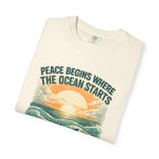 Ocean sunset t-shirt ivory color Mare Qui Club