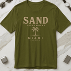 Miami 'Sand Everywhere' Palm T-Shirt beach graphic tee Marequi Club